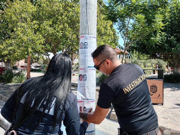 Realiza FGE pega y difusión de pesquisas de tres personas desaparecidas en Jiménez