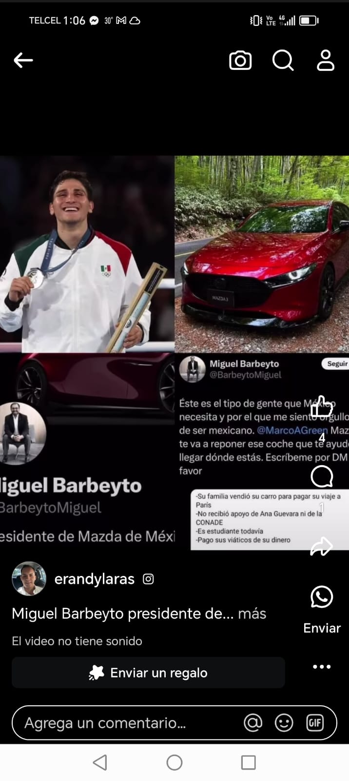 Presidente de Mazda le recuperará el coche al boxeador olímpico Marco Verde