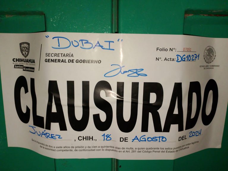 Clausura Gobernación Estatal 22 establecimientos en la última semana