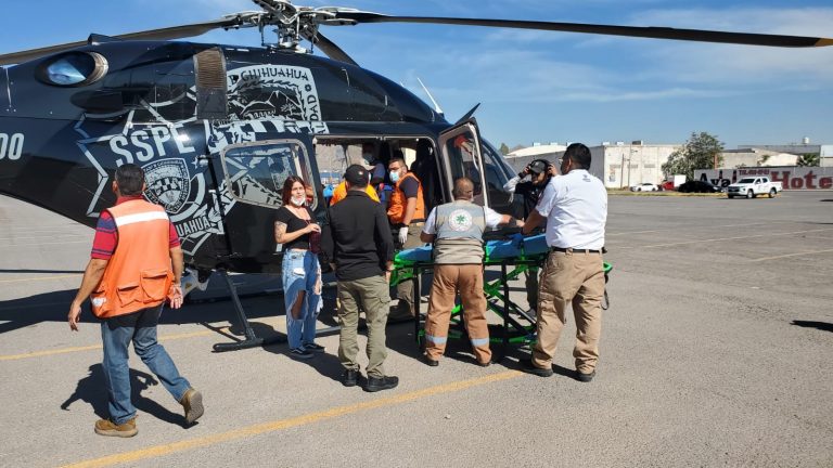 Traslada Gobierno del Estado a menor vía aérea para recibir atención médica de urgencia