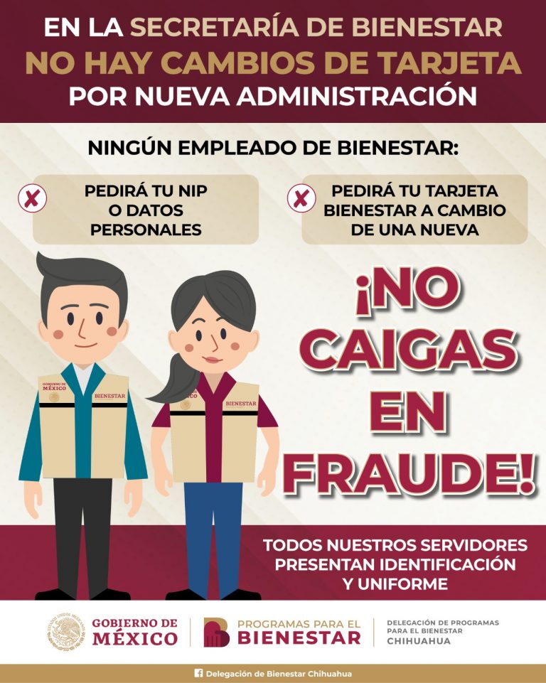 Llaman a no caer en fraudes por presunto cambio de tarjetas del Bienestar