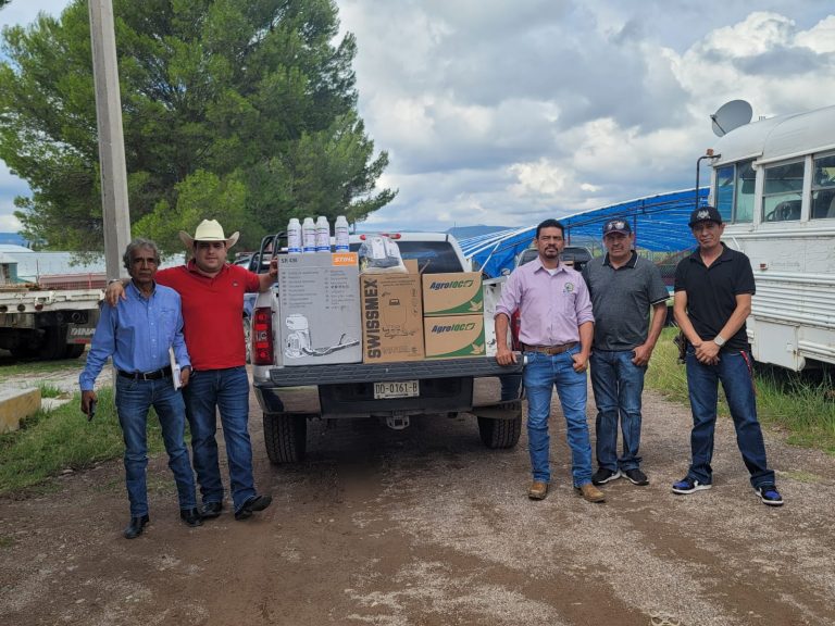 Van contra plaga de chapulines