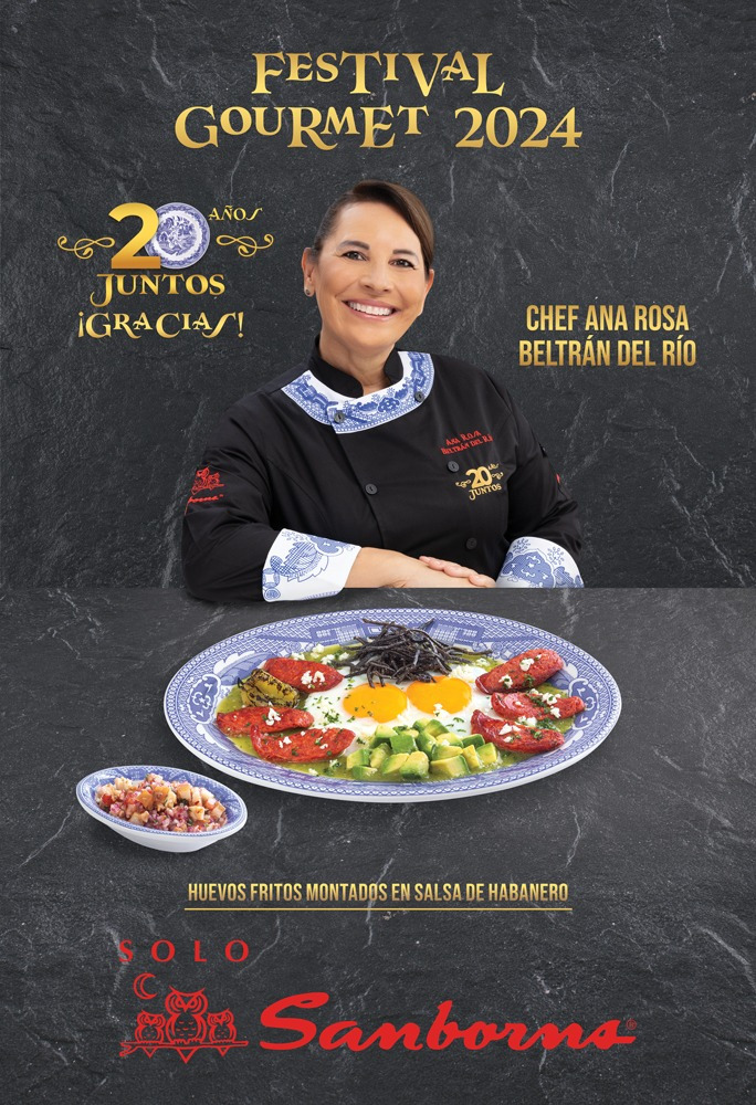 Participa chef Ana Rosa Beltrán del Río en «20 años de sabores de Sanborns»