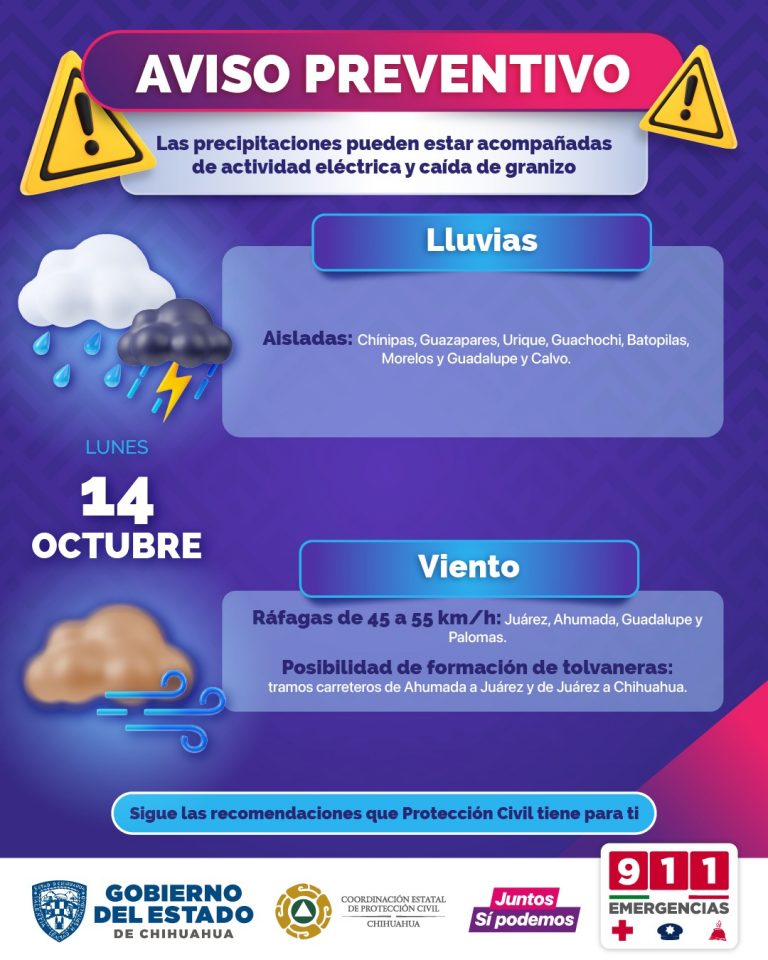 Emiten aviso preventivo por descenso de temperaturas