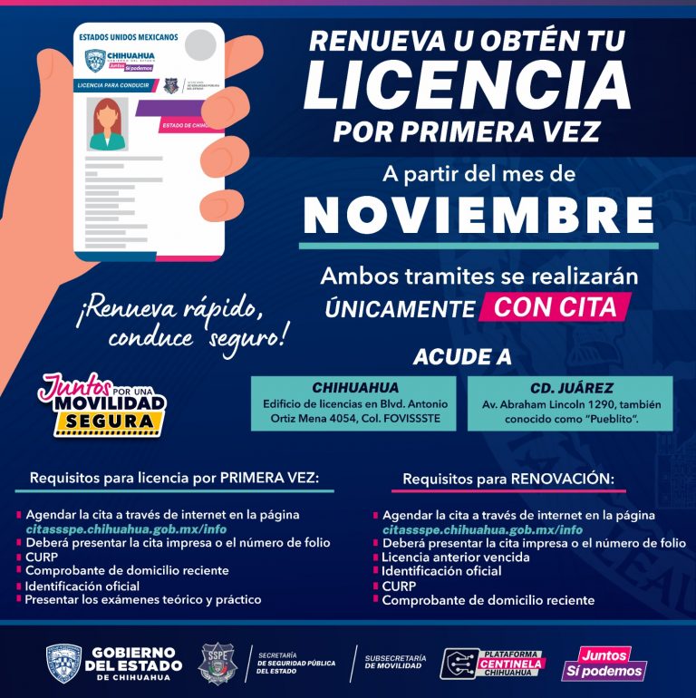 Anuncian trámite de renovación de licencias de conducir