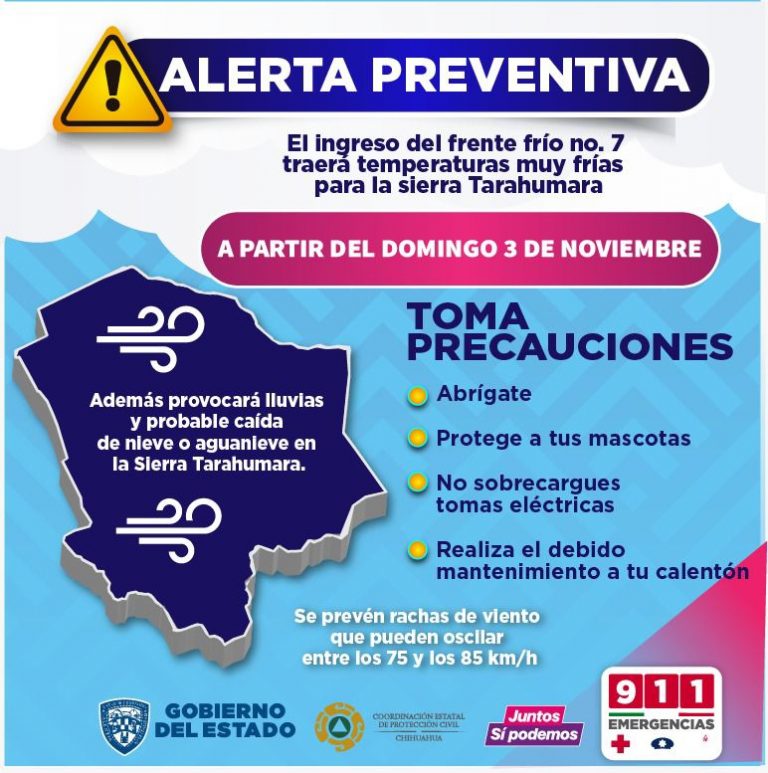 Emite Protección Civil recomendaciones ante pronóstico de fuertes rachas de viento en la entidad