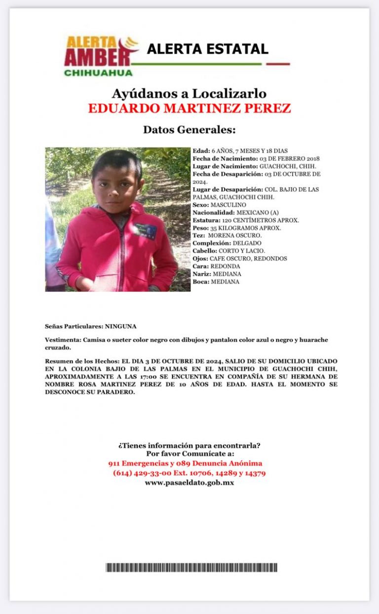 Buscan a niños desaparecidos en Guachochi