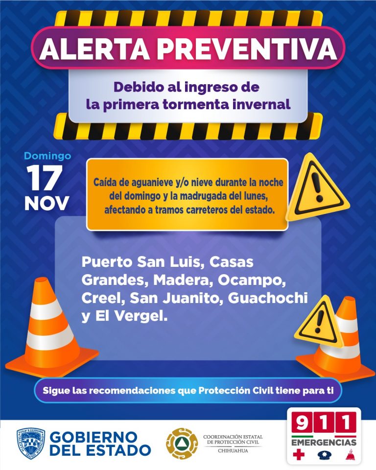 Reportan nevada en Madera