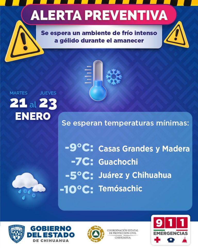 Alertan por temperaturas congelantes