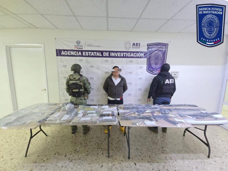 Cae sujeto con arsenal en Chihuahua