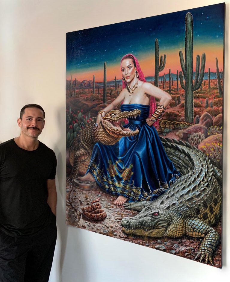 Desvela artista chihuahuense obra considerará la Gioconda mexicana