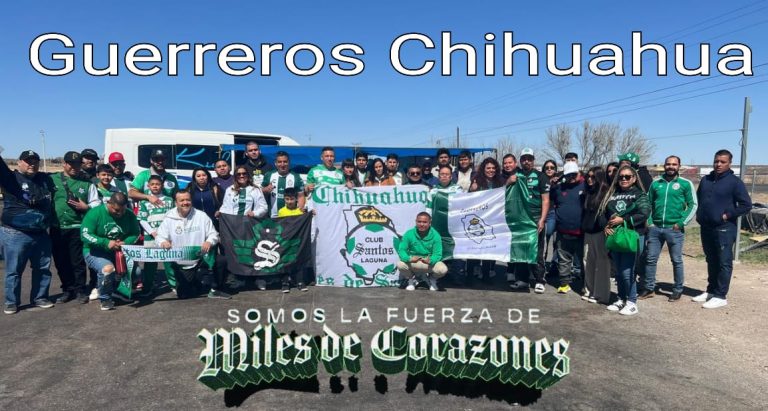 Alegres Guerreros de Chihuahua viajan a Torreón para ver ganar a Santos Laguna vs León