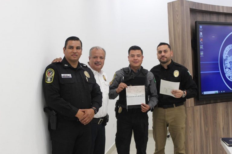 Reconocen a 27 policías municipales con bonos gracias a acciones de alto impacto