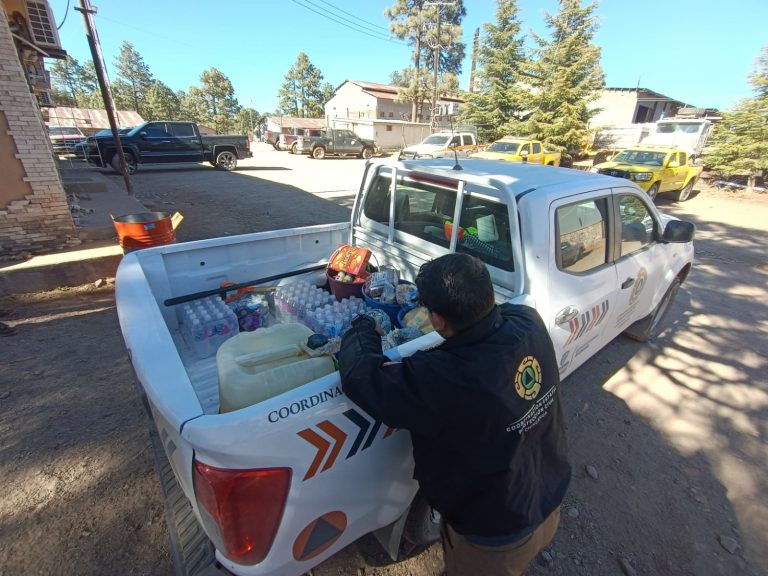 Brinda Protección Civil apoyo ante incendios forestales en el municipio de Madera