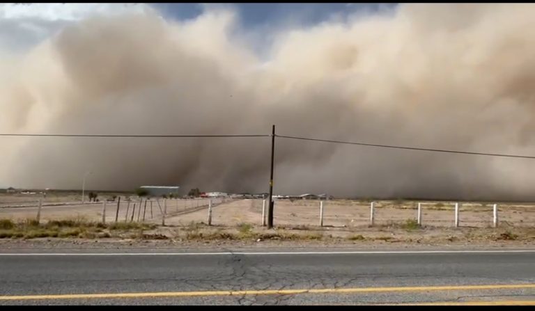 Alertan por tormenta de arena el Aldama