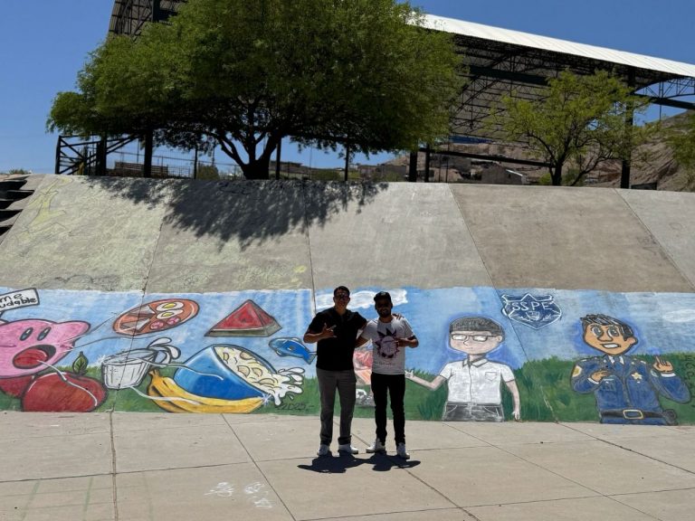 Promueve SSPE integración comunitaria a través de mural en parque público
