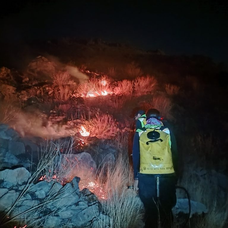 Sofoca personal del Protección Civil Municipal y Bomberos par de incendios en la Sierra del Mogote