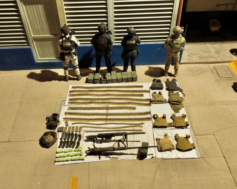 Realiza SSPE importante aseguramiento de arsenal y vehículo con reporte de robo en Coyame