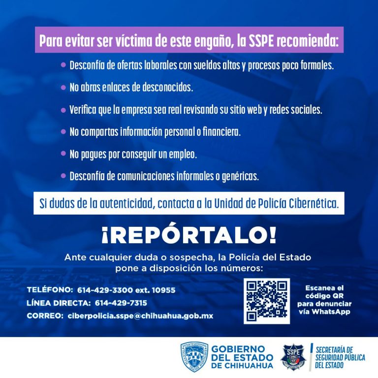 Alerta Policía Cibernética de la SSPE sobre nueva modalidad de fraude