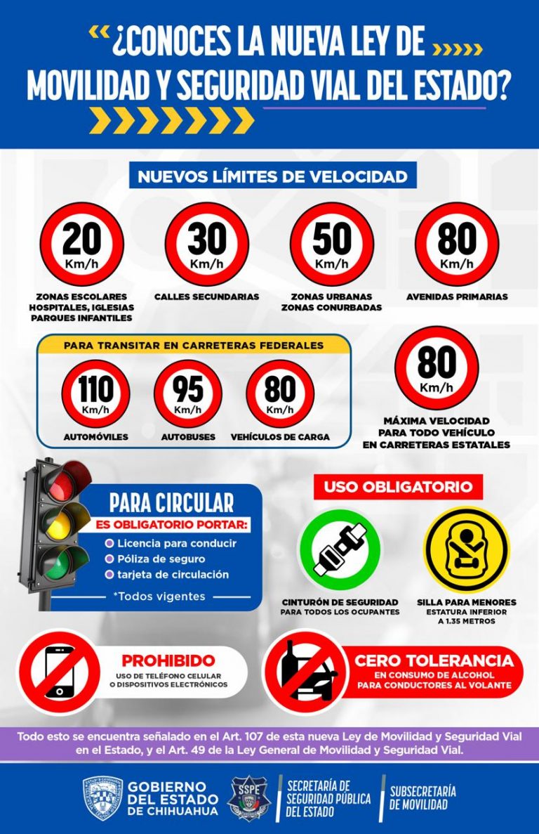 Aplica SSPE nueva Ley de Movilidad en Chihuahua a partir del 1 de julio