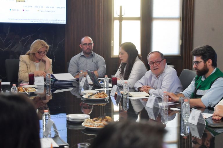 Maru Campos y autoridades del Gobierno Federal dan seguimiento a la estrategia de vacunación contra el sarampión