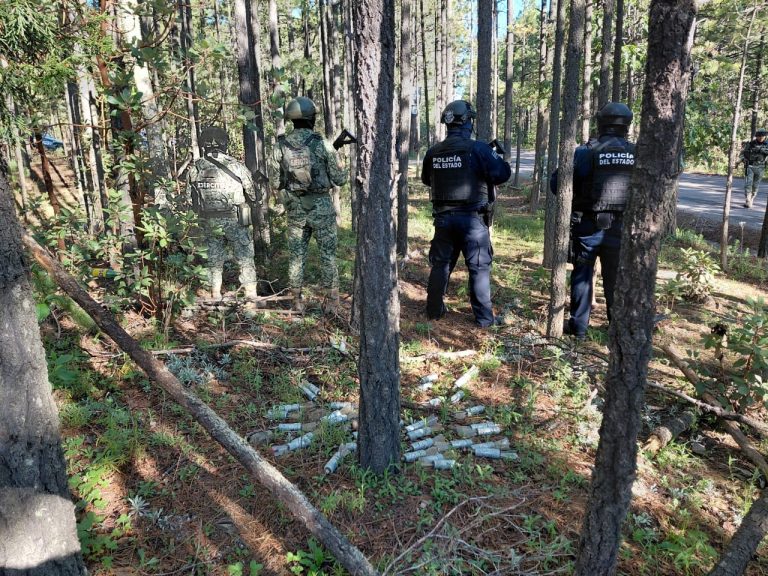 Asegura Policía del Estado 33 artefactos explosivos en Guadalupe y Calvo