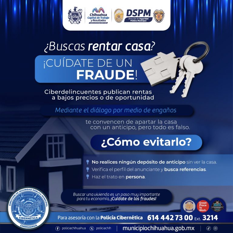 Alerta Policía Cibernética por fraudes en renta de casas