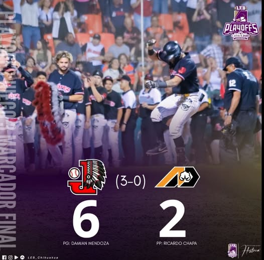 ALISTAN INDIOS LA ESCOBA: DERROTAN A ALGODONEROS Y ESTÁN A UN TRIUNFO DE LA FINAL