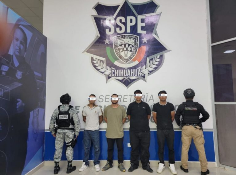 Recupera SSPE vehículos robados y captura a cuatro presuntos responsables en Ciudad Juárez