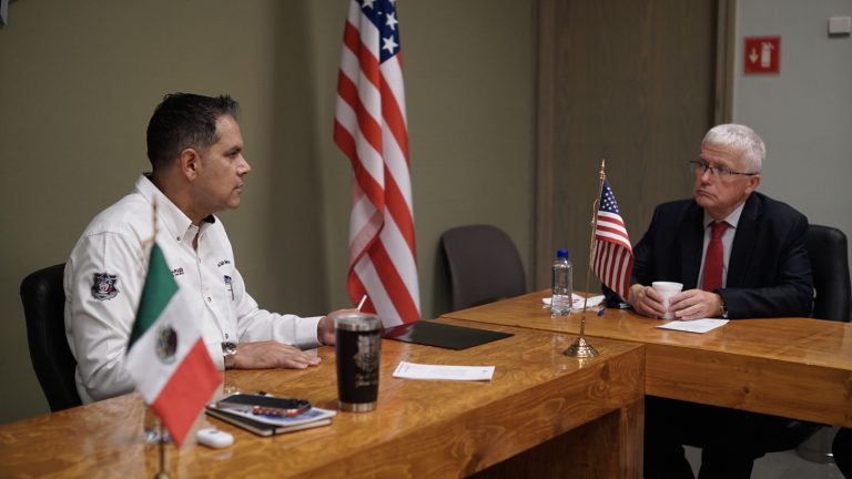 Recibe SSPE a cónsul general de Estados Unidos en Ciudad Juárez para fortalecer colaboración en seguridad fronteriza