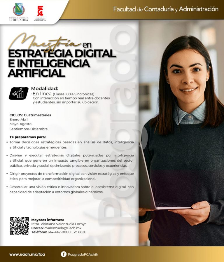 Lanza UACH la nueva «Maestría en Estrategia Digital e Inteligencia Artificial»