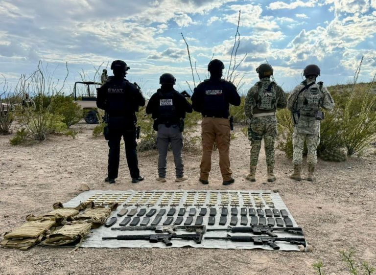 Asegura SSPE armamento y equipo táctico en operativo especial en la zona del Oasis