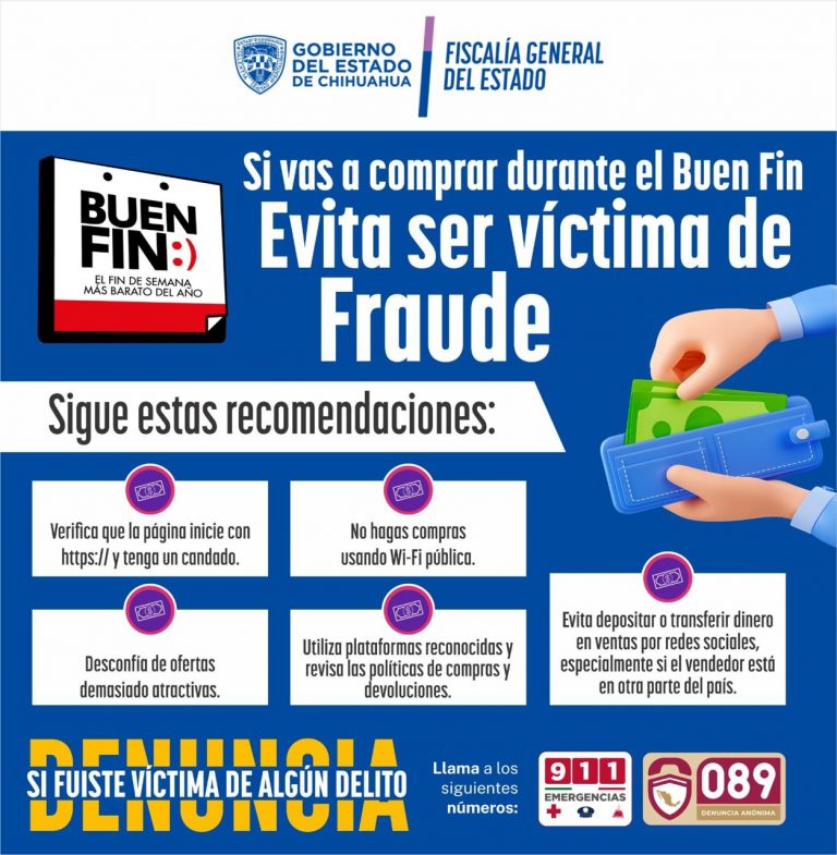 Emite Fiscalía recomendaciones para compras por el Buen Fin