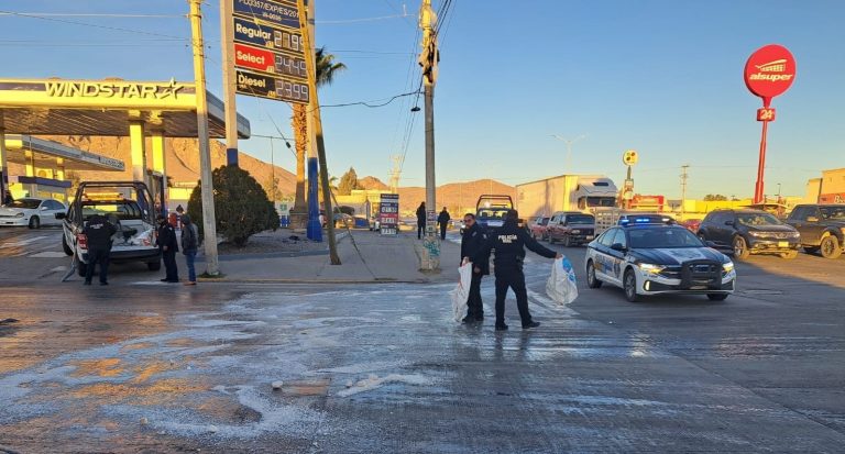 Exhorta SSPE conducir con precaución ante la presencia de agua nieve en Chihuahua