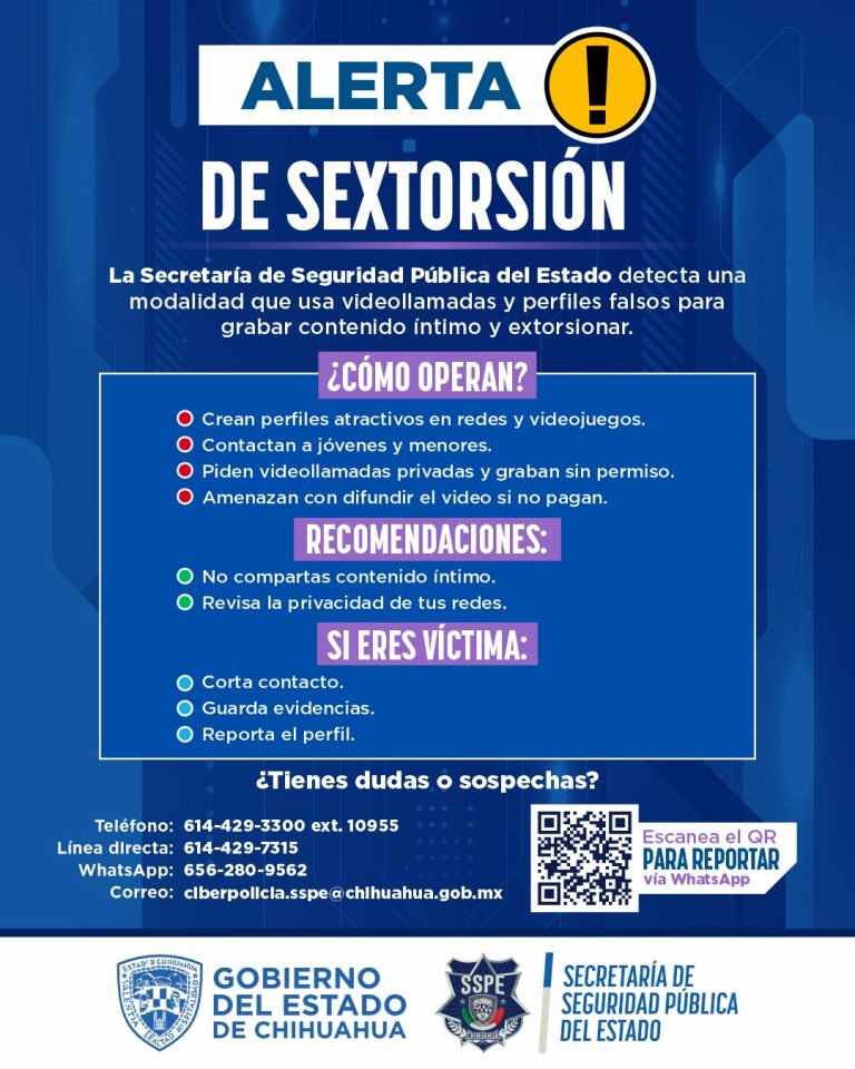 Detectan modalidad de sextorsión mediante videollamadas en redes sociales