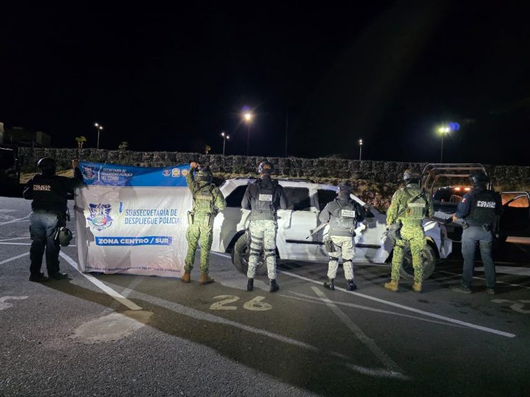 Asegura SSPE vehículo blindado con placas sobrepuestas en Aldama