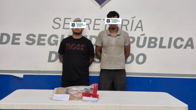 Detienen en Ciudad Juárez a dos presuntos homicidas con un arma y droga