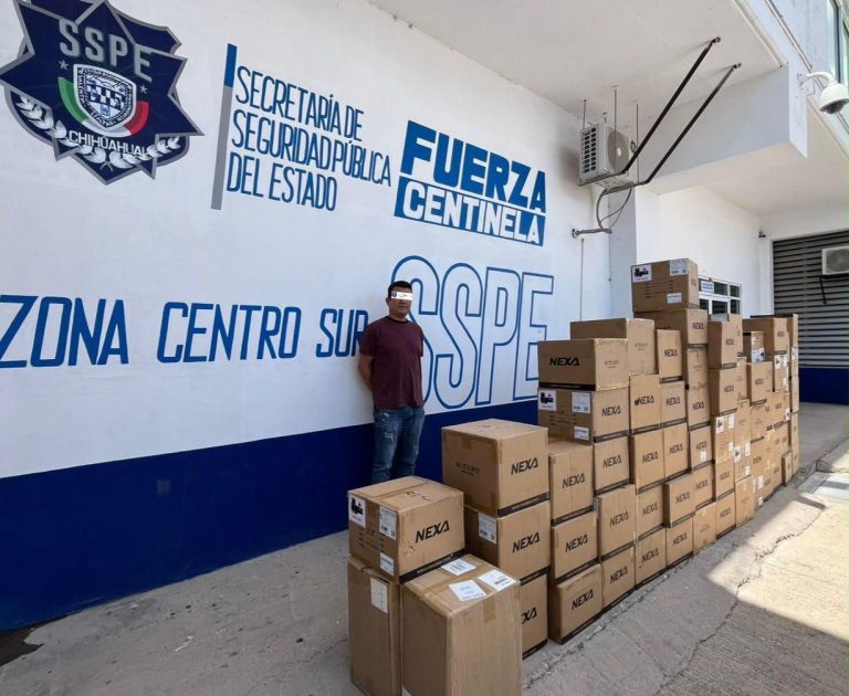 Decomisan en Chihuahua un cargamento de 6,400 vapeadores valuado en casi 2 millones de pesos